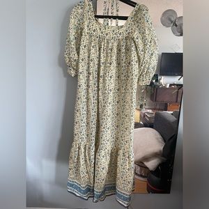 Christy Dawn bianca dress petites | larkspur ditsy field silk-cotton